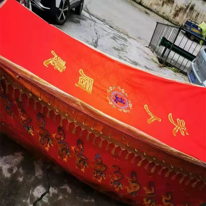 厂家直销殡葬用品棺罩棺材罩子棺材装饰品双层加纱小龙凤全国包邮