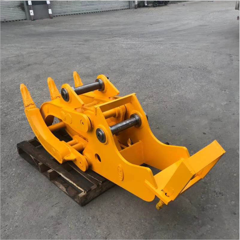 现货直销液压回转式挖掘机夹木器工程用机械式钩机抓木器挖机抓斗