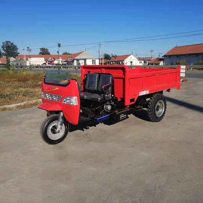 五征时风同款三马子运输车 农用柴油工程工地三轮车自卸电启动