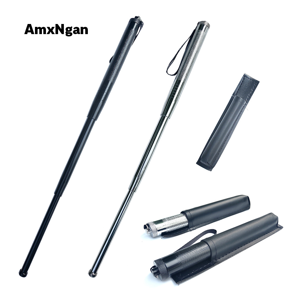 甩棍防身武器三节棍甩鞭伸缩短棍车载健身器材自卫保安全钢摔棍棒