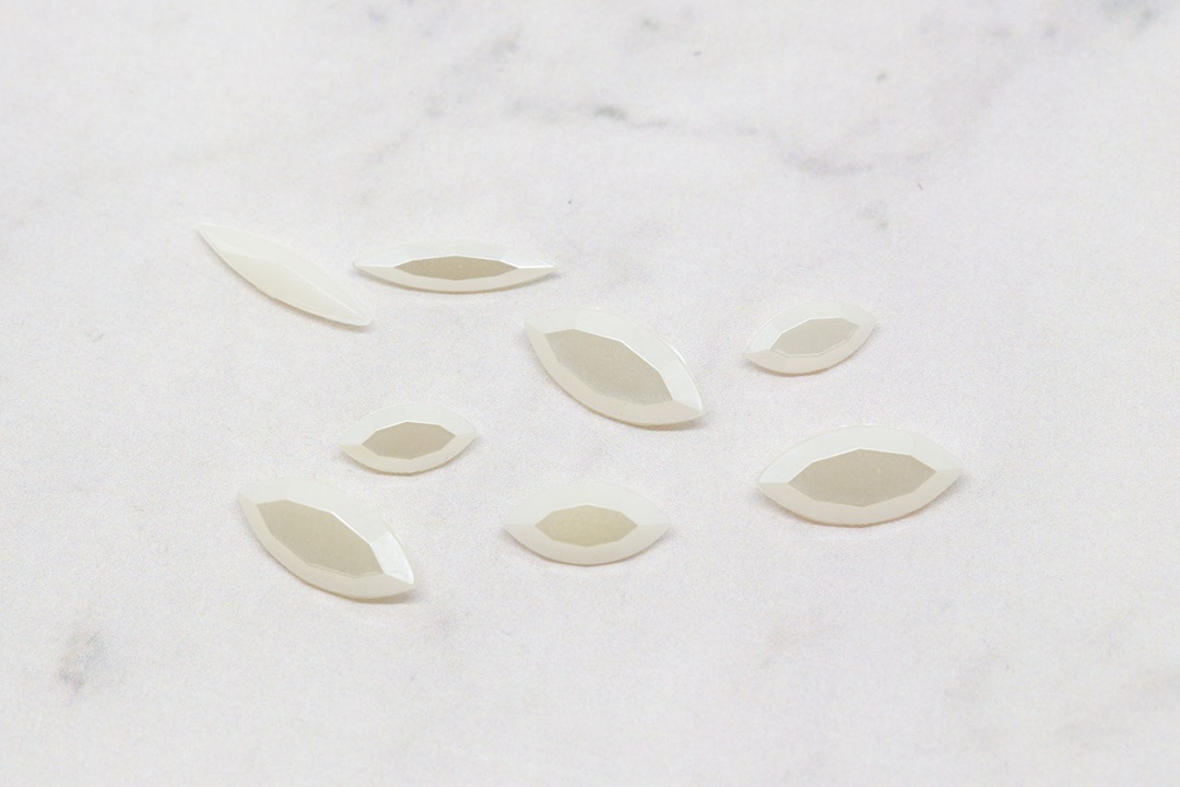 7x15mm马眼珍珠 新款切面 珍珠色 手工diy平底鞋服箱包散珠配件