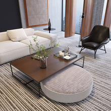 办公室实木方形接待茶几 小户型公寓客厅复古矮茶桌 创意日式矮桌