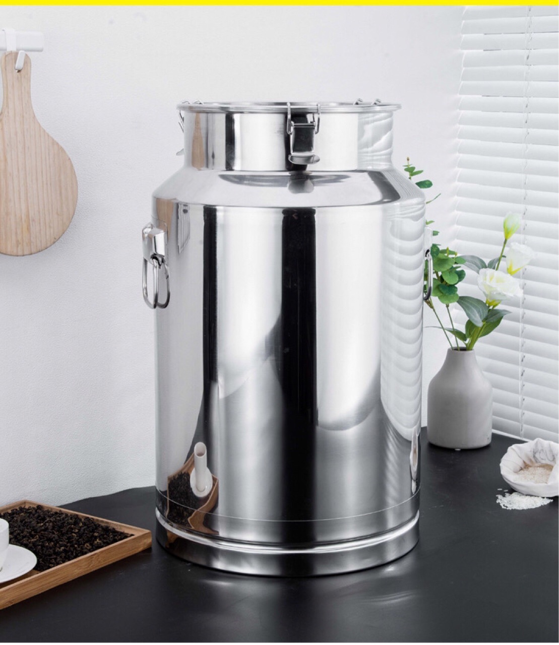 不锈钢酒桶茶叶罐家用加厚牛奶运输桶花生油食用油桶密封桶