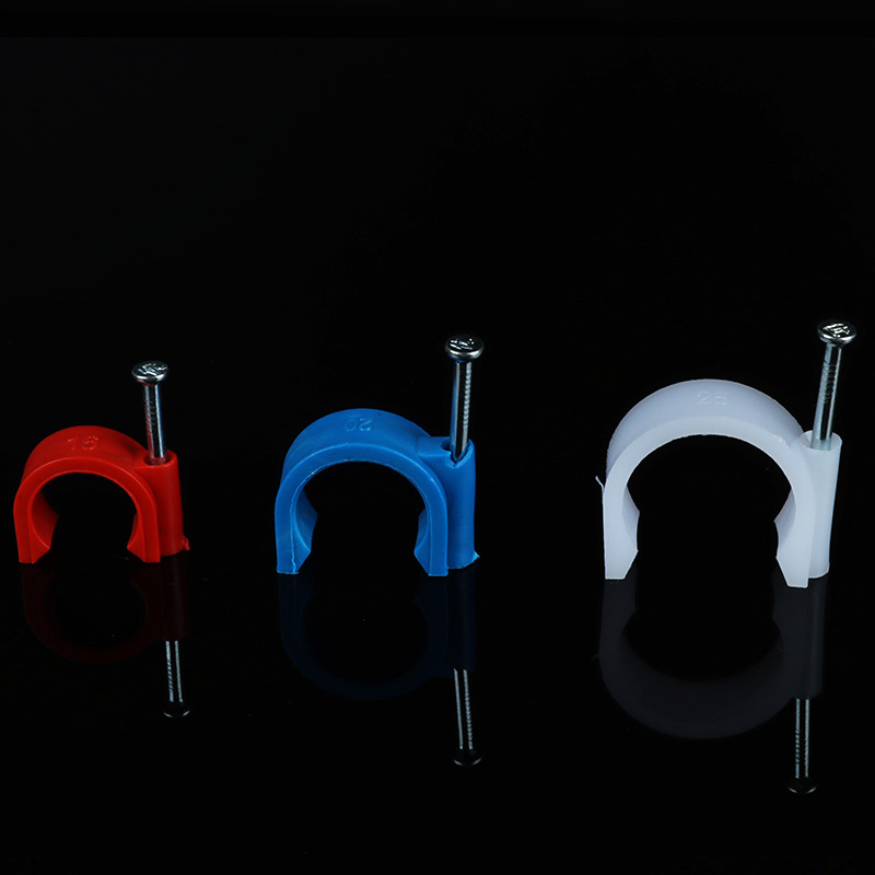 pvc线管卡子 线管边卡16 20 25 32 40国标特种钢钉管卡 塑料管卡