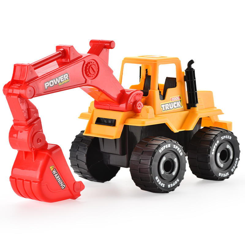 大号惯性工程车挖掘机推土机吊车儿童玩具货车模地摊批发跨境
