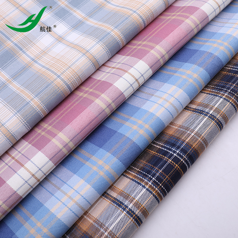 jk格子面料 斜纹全涤格子布 色织百褶裙半身裙制服格子面料