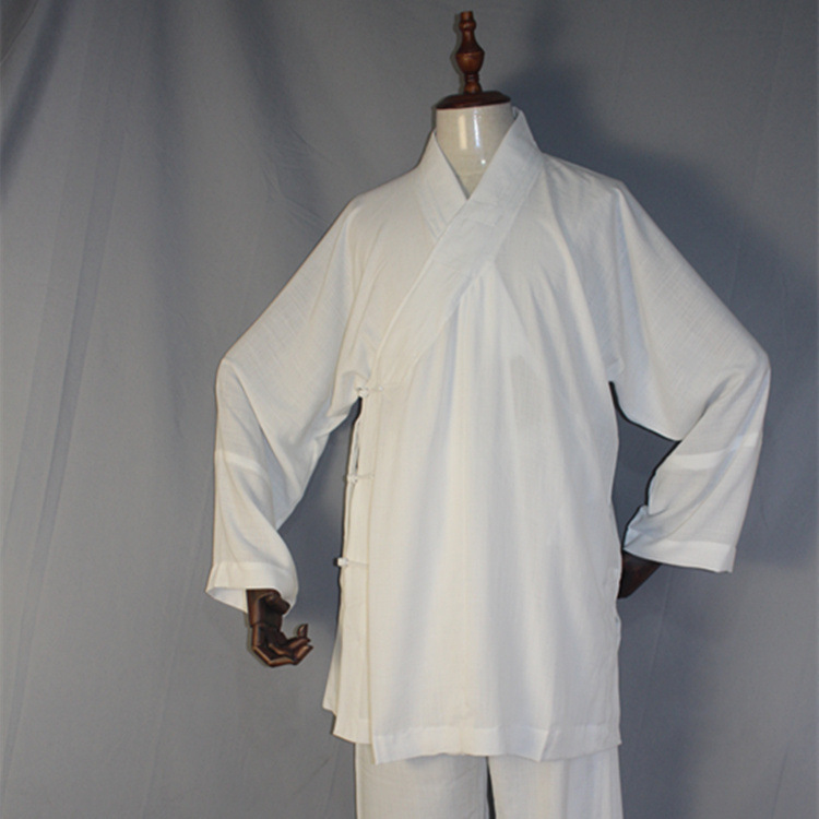 道袍亚麻太极服女棉麻道士服装男练功服太极拳服中国风表演武术服