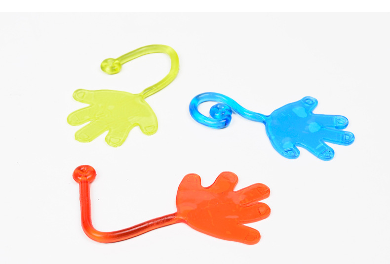 厂家直销粘性小手粘粘手掌儿童怀旧玩具小号甩手伸缩小粘手