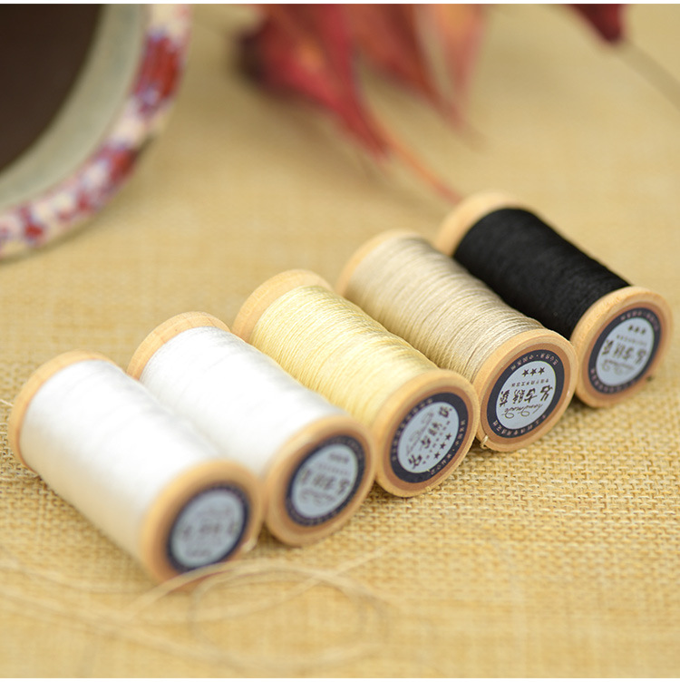 三股流苏线冰丝线轴刺绣线手工编织线串珠黑白线缠锦纶线丝光线