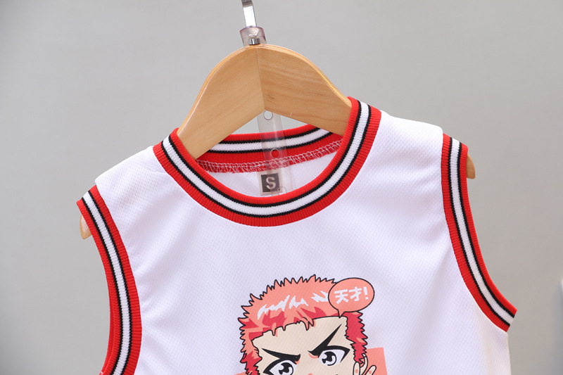 中小童卡通无袖背心篮球服新款童装夏季男童休闲运动服两件套批发