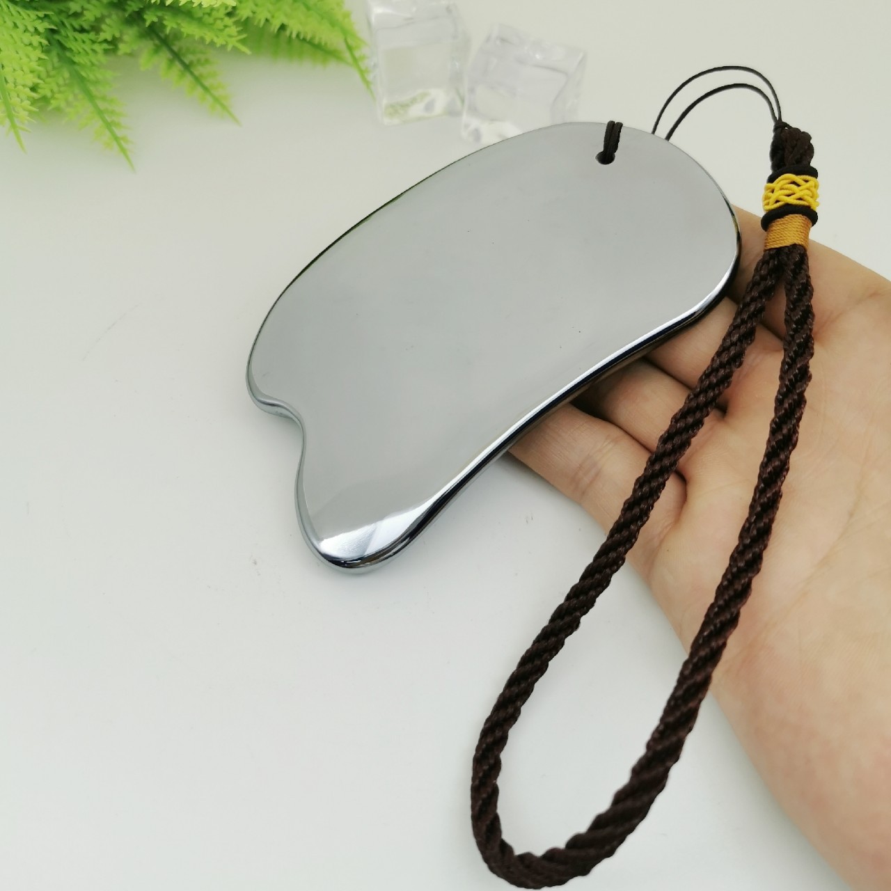 寒雁-天然太赫兹thz能量石v脸刮痧板/片促进循环 美容活络经脉