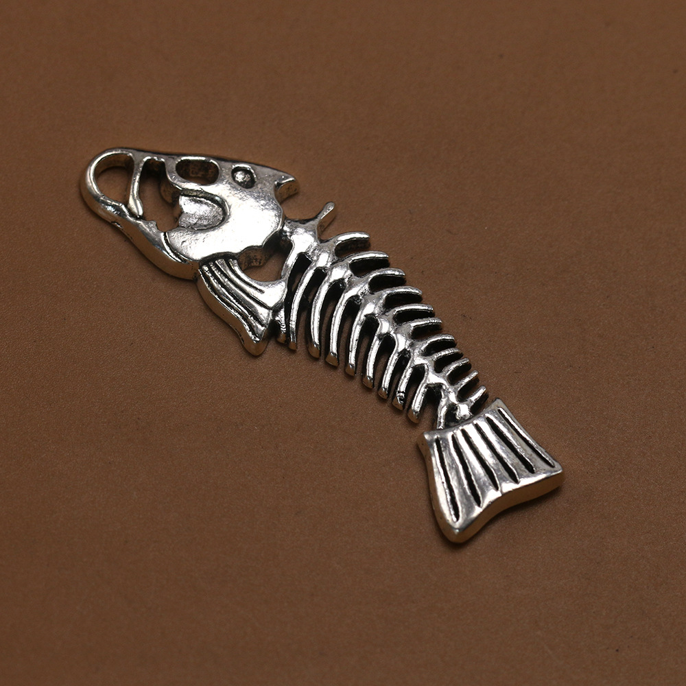 速卖通ebay热销爆款 潮人个性鱼骨项链手工吊坠挂件 diy饰品 批发