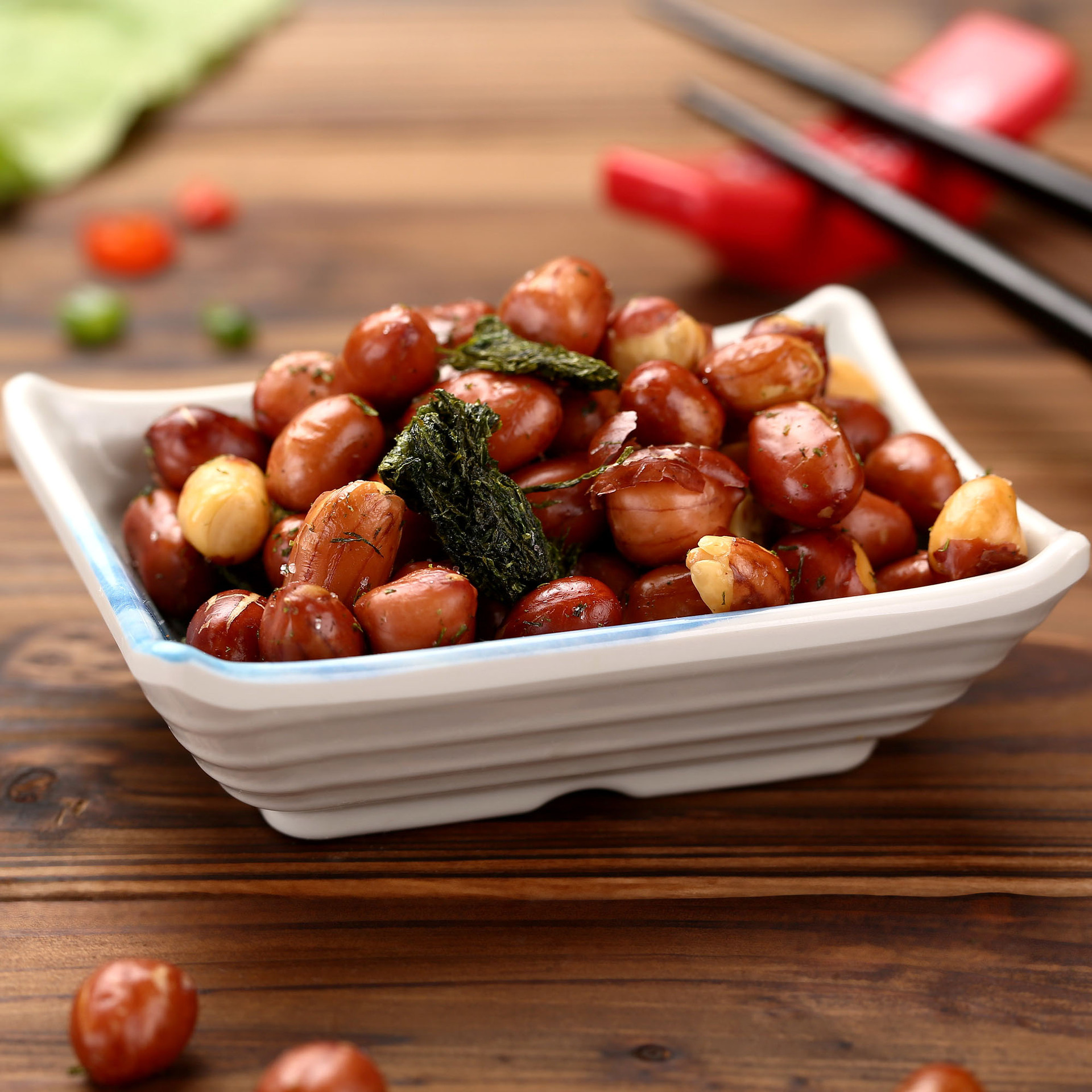 宁波特产海苔花生米罐装苔条花生下饭菜 建峰 即食花生罐头下酒菜