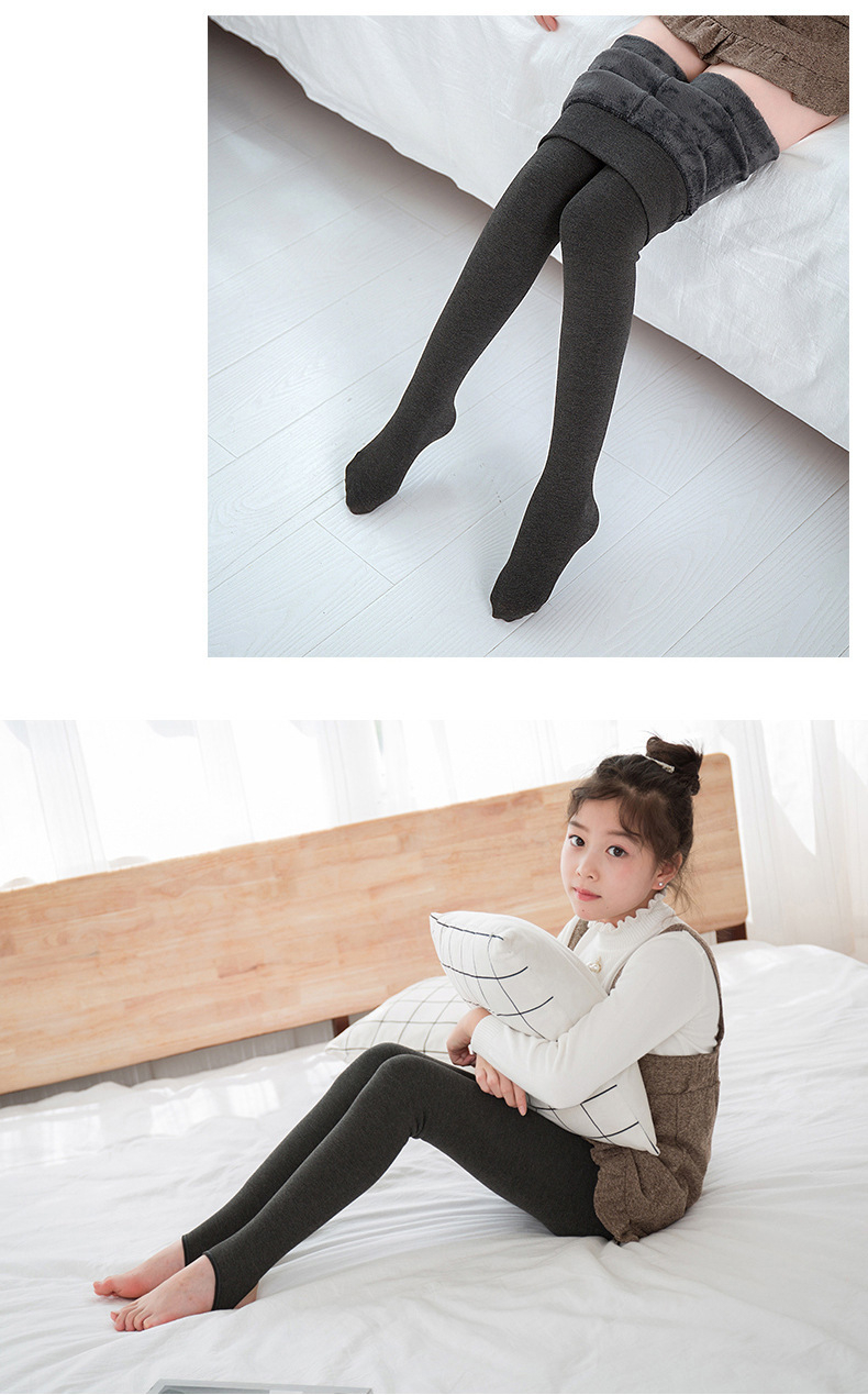 女童连裤袜加绒加厚冬季女孩连体袜裤宝宝打底裤儿童白色舞蹈袜裤