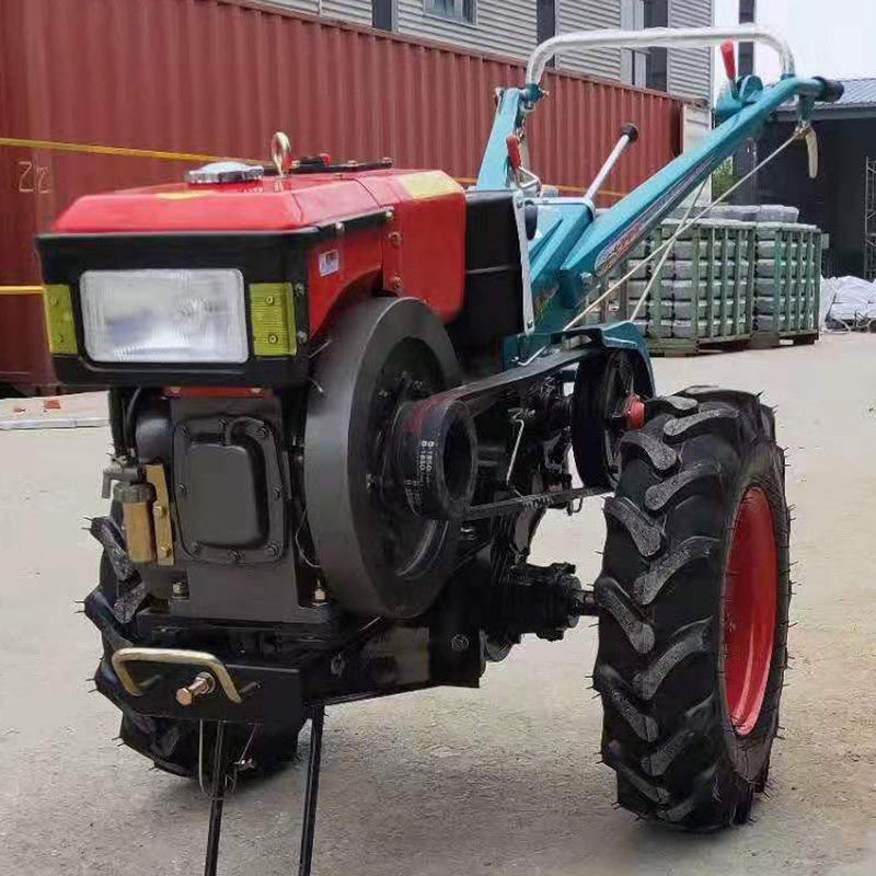 小型两轮15马力手扶拖拉机单杠两驱翻土回填机常州柴油机耕耘锄