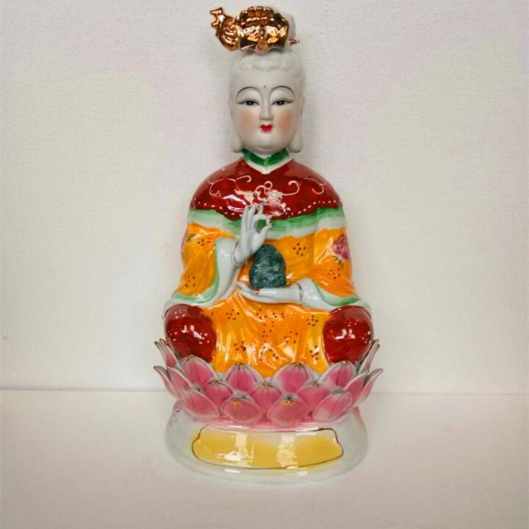 厂家定做彩绘托天老母眼光老母送子老母无极老母陶瓷摆件