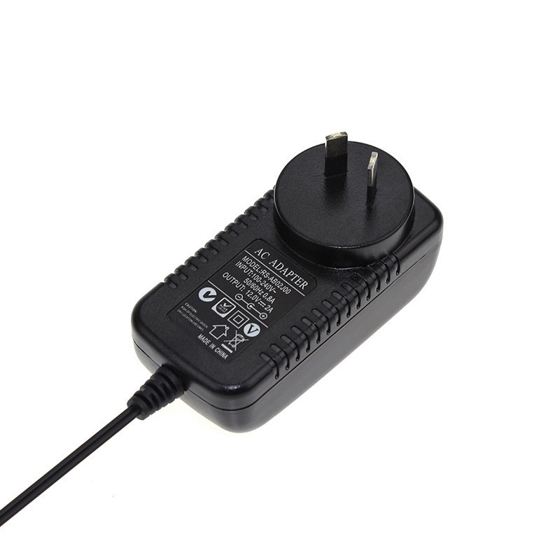 24v1a过saa澳规认证开关电源24w插墙卧式稳压直流电源适配器