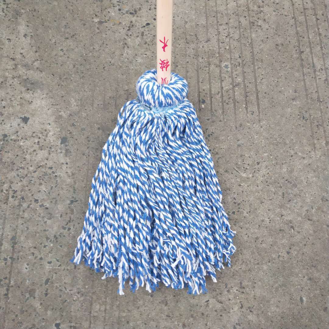 家用全棉白线老式拖把棉布不掉毛木柄线拖把加长加大传统简便拖把