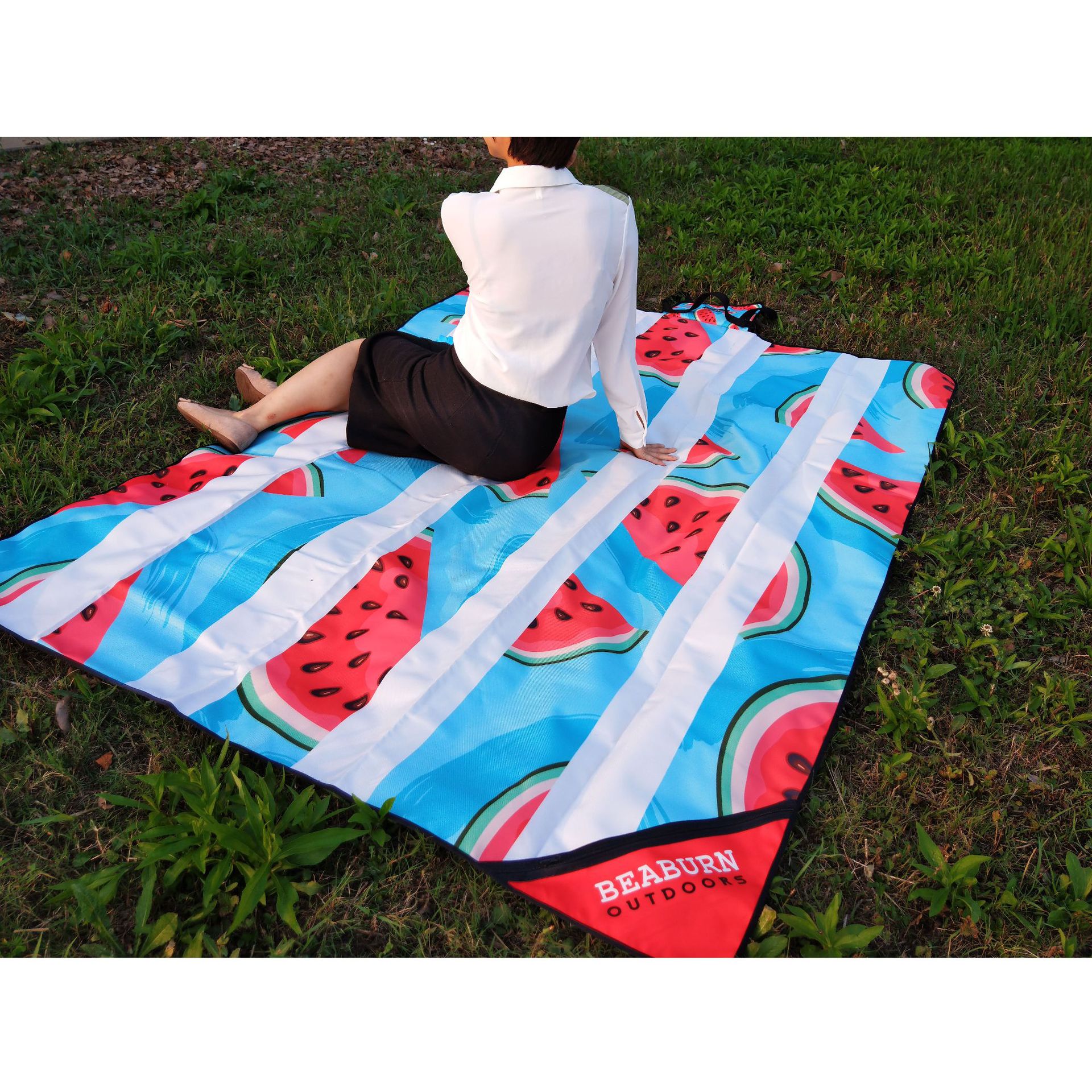 定位印花野餐垫加厚防潮垫防水数码印花野营沙滩垫户外地垫