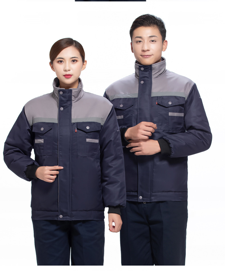 冬季夹克棉服工作服棉衣外套男加厚保暖汽修施工程劳保服棉袄定制