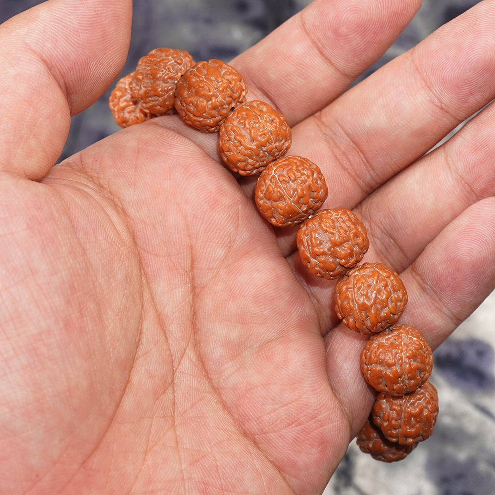 藏式龙鳞纹小金刚菩提手串五5瓣满肉纹金刚文玩手持念珠