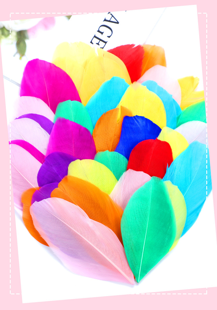 幼儿园手工diy彩色羽毛创意课程美术材料饰品儿童制作面具装饰品