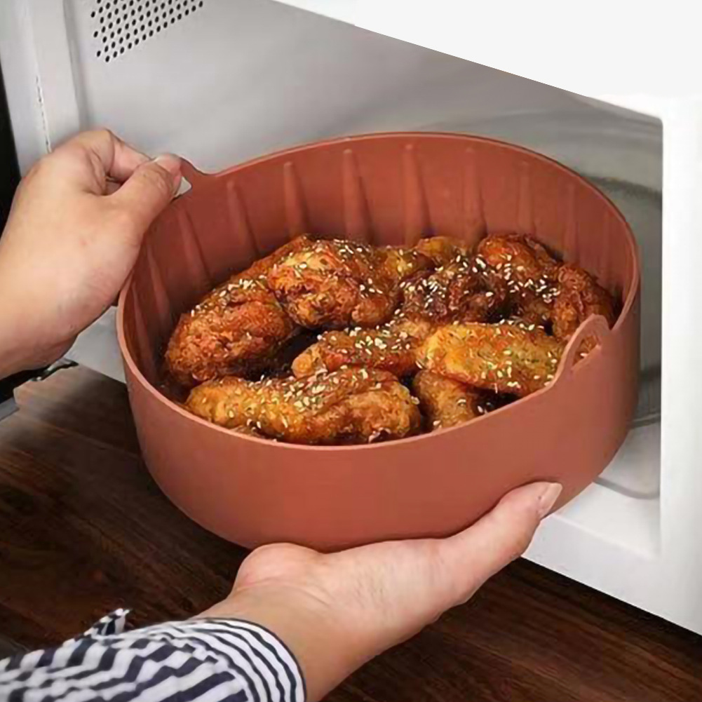 air fryer silicone pot 空气炸锅硅胶垫 隔热烤垫 食品级硅胶fda