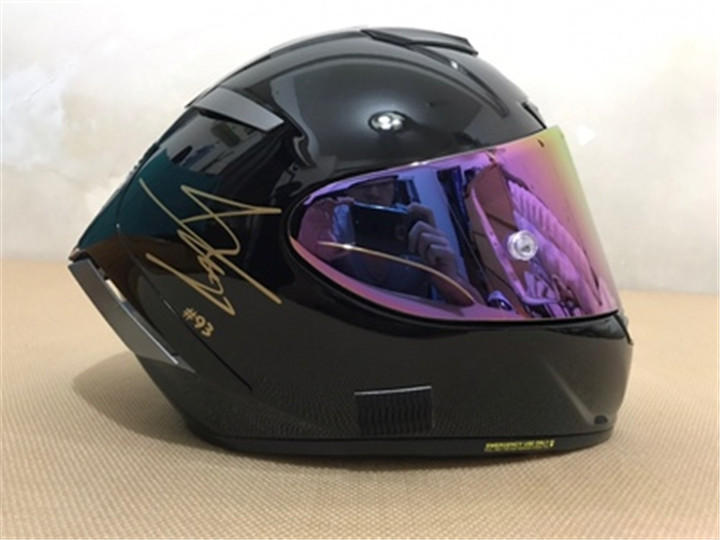 shoei头盔镜片gt-air neotec gt air一代 二代头盔电镀金银镜片