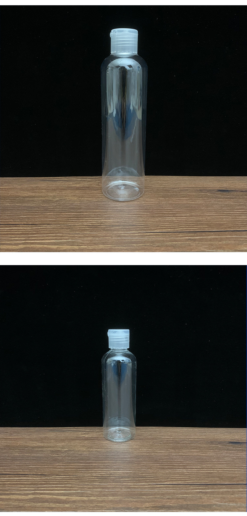 厂家批发 多种规格 透明乳液翻盖塑料瓶 分装瓶 蝴蝶盖 pet翻盖瓶