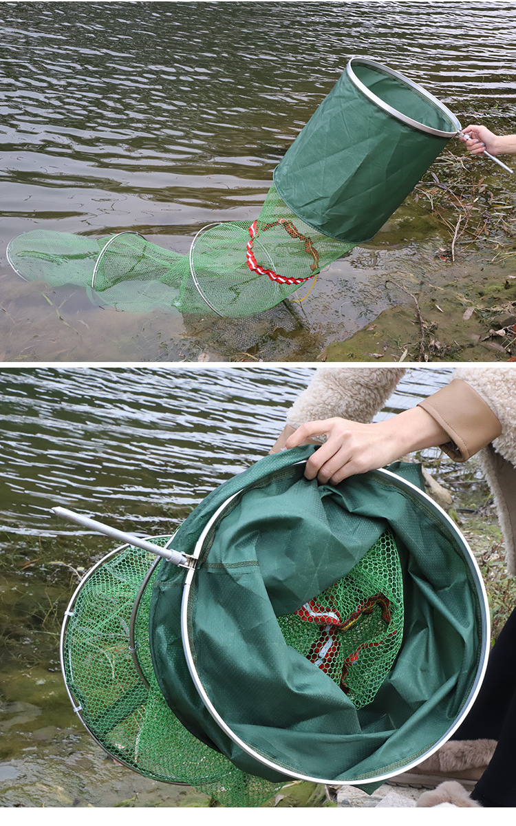 钓鱼鱼护防挂鱼护网渔网兜折叠小鱼护鱼网袋子装鱼网兜渔具活鱼袋
