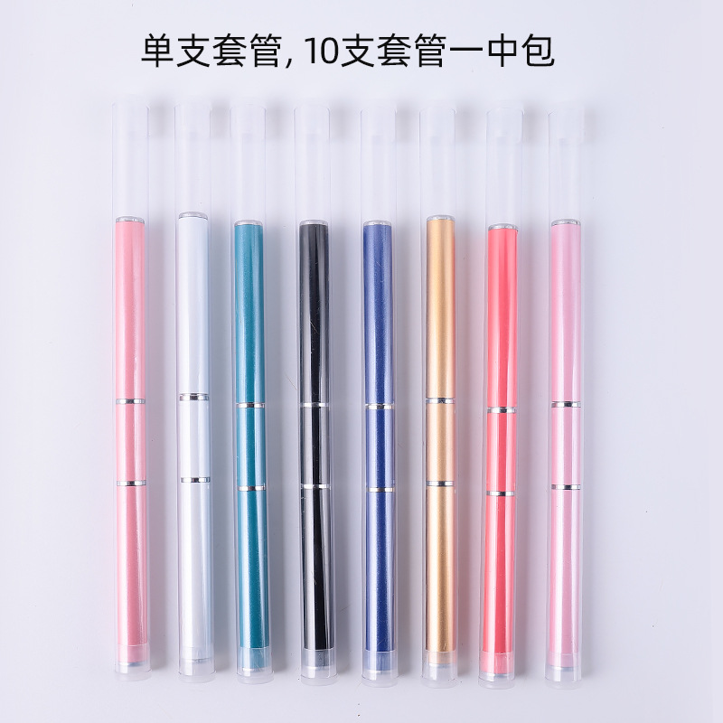Strictly Selected Manicure Implement Dual-Purpose Fluoresent Marker UV Pen Take Glue Pen Double-Headed Nail Brush Embossing Rod Steel Push Take Glue Stick
