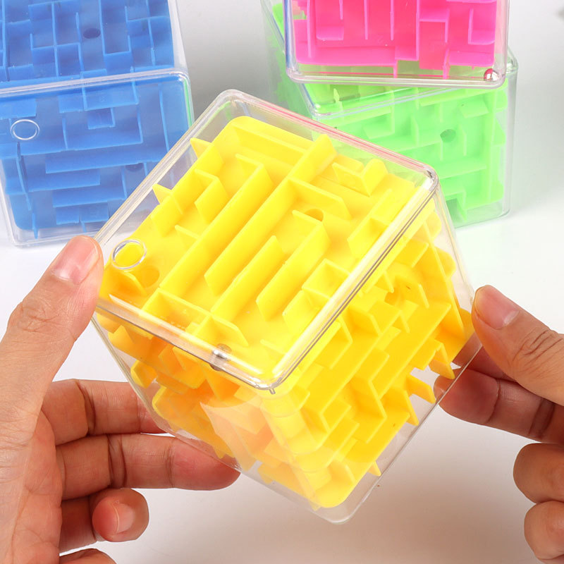 大号3d立体迷宫魔方8*8cm平衡走珠幼儿园儿童益智玩具智力球闯关