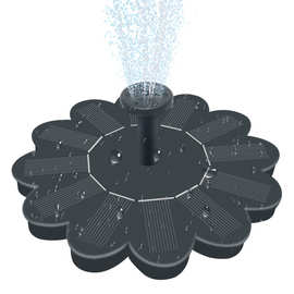 太阳能喷泉水泵喷泉池小型景观造景户外庭院向日葵形状微型喷水器