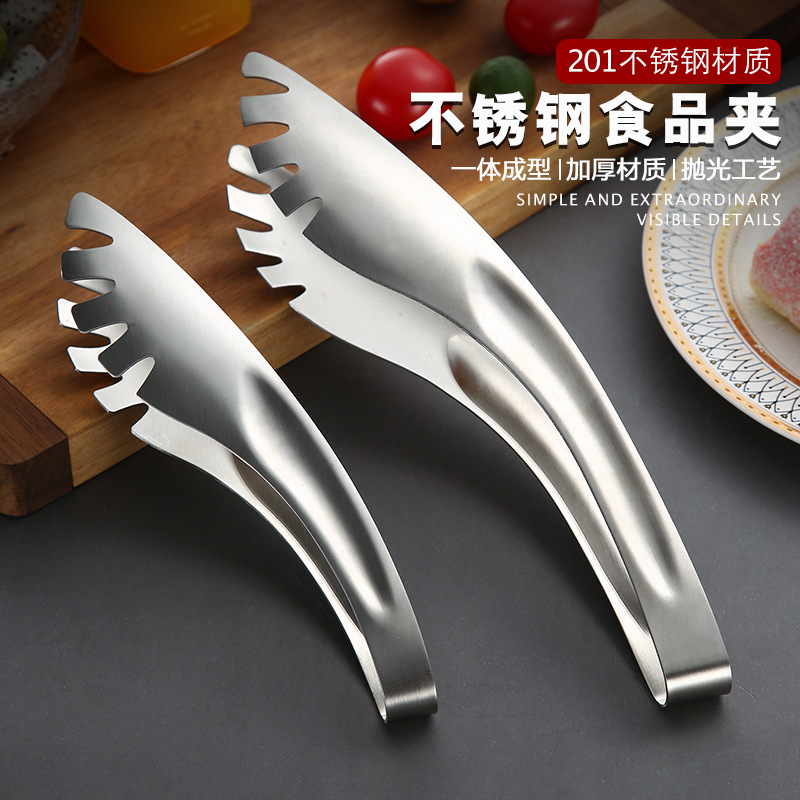 Factory Direct Sales 201 Stainless Steel Food Clamp Home Bread Clip Buffet Food Clip BBQ Clamp
