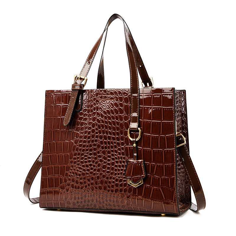 Blue Cool 2020 New European and American Fashion Ladies Bags Crocodile Pattern Mother Bag Two-Piece Handbag Shoulder Bag