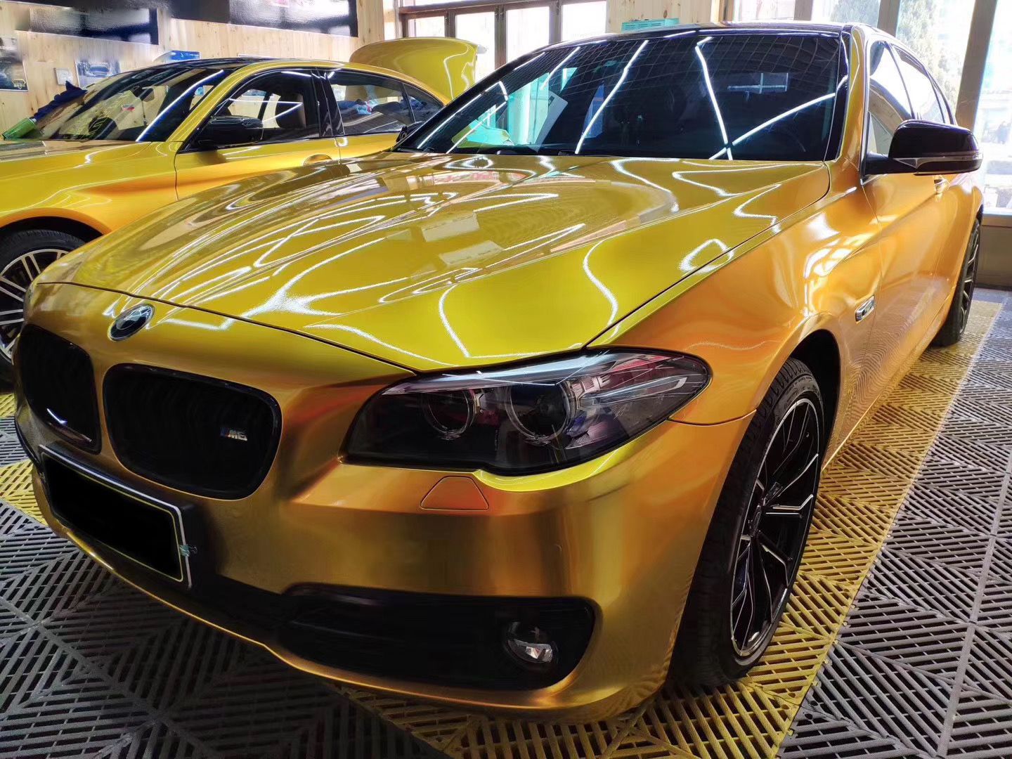 新品 超亮金属土豪金 亮光金属金黄车身改色贴膜