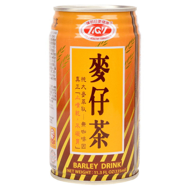夏季饮料 进口 台湾爱之味麦仔茶清爽解腻麦茶饮料335ml 24罐一箱