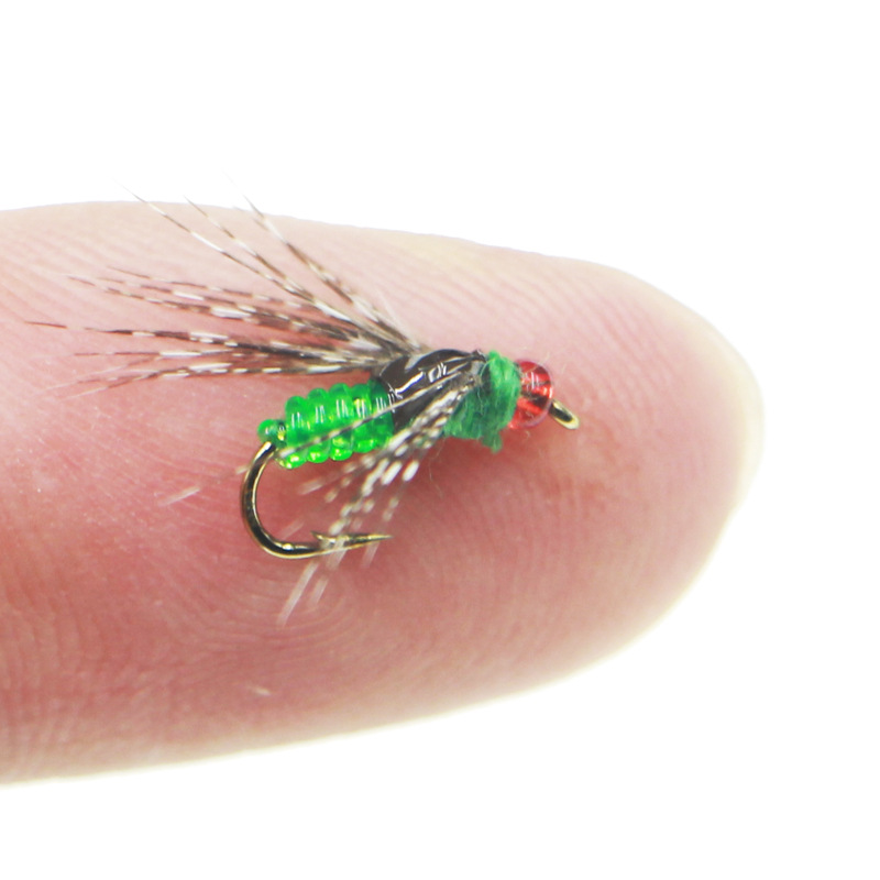 马口白条纳米小虫钩 路亚翘嘴专杀飞蝇钩小黑苍蝇钩 飞蚊钩飞蝇饵