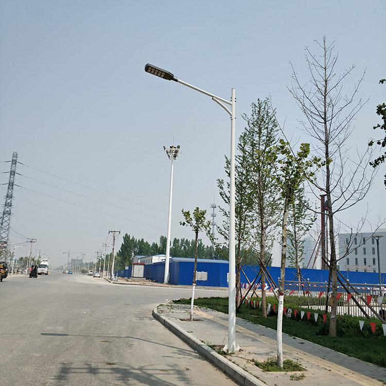 路灯厂家直销市政农村6米单臂市电路灯热镀锌路灯杆金属锥形杆