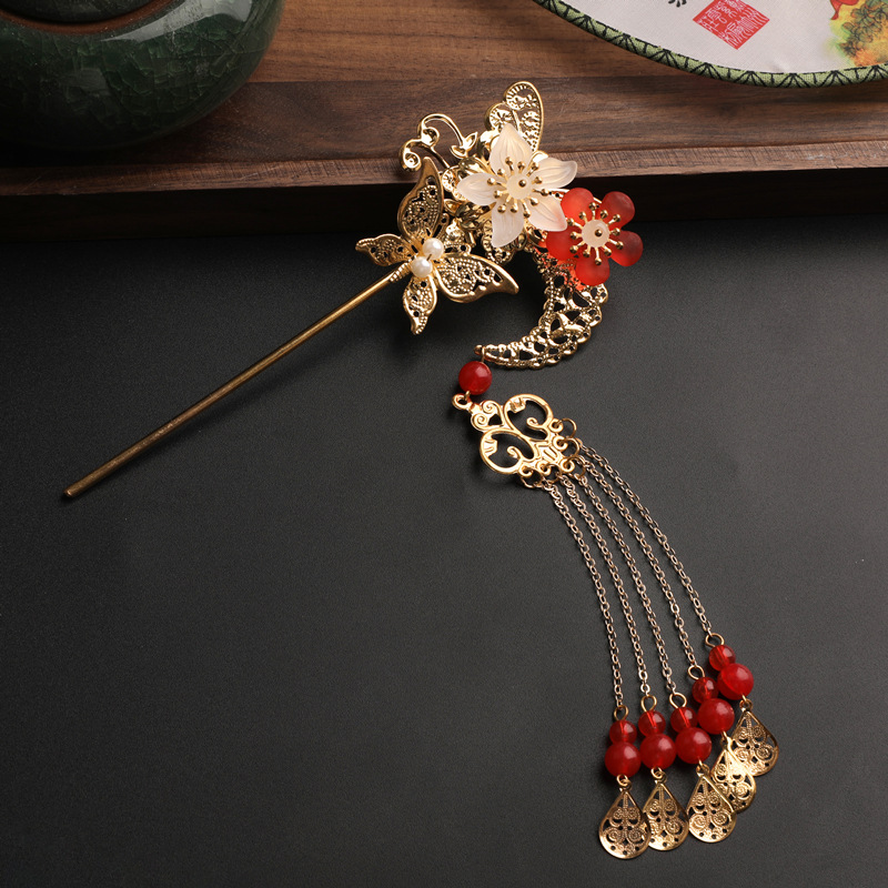 古风汉服步摇配饰仙气发饰流苏发簪 超仙中国风饰品头钗簪子