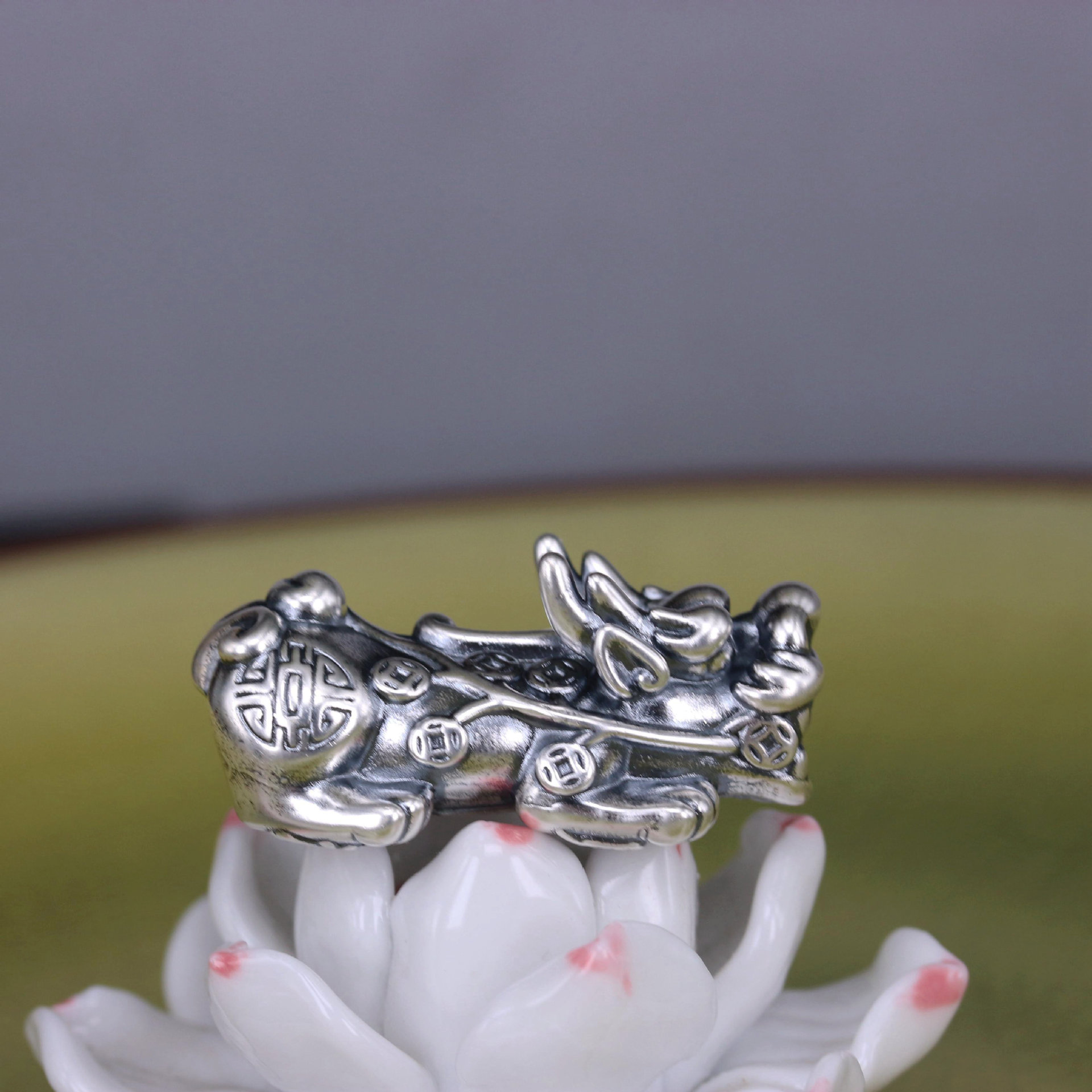 999纯银复古貔貅 泰银风招财貔貅财运连连项链手链车挂银饰配件