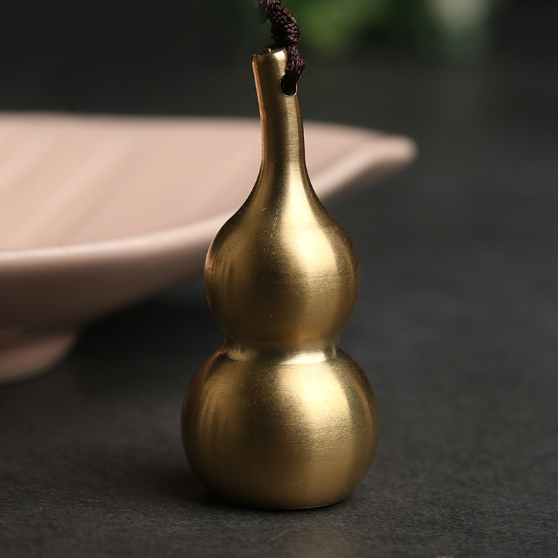 黄铜葫芦吊坠 风水家居饰品 男女吊坠平安福禄化解门对门冲挂件