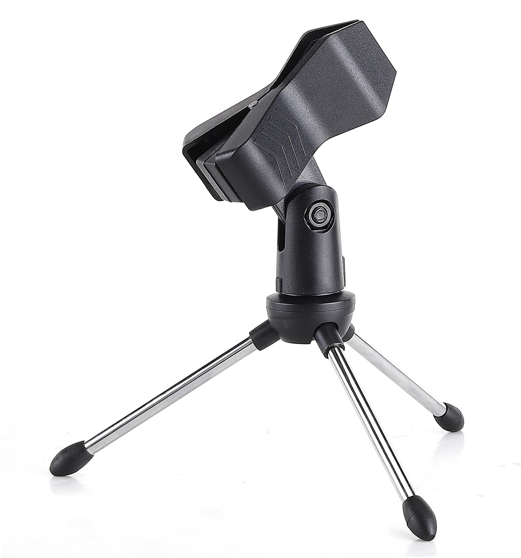 厂家供应 三脚话筒支架 会议麦克风桌面演讲k歌迷你话筒支架夹子