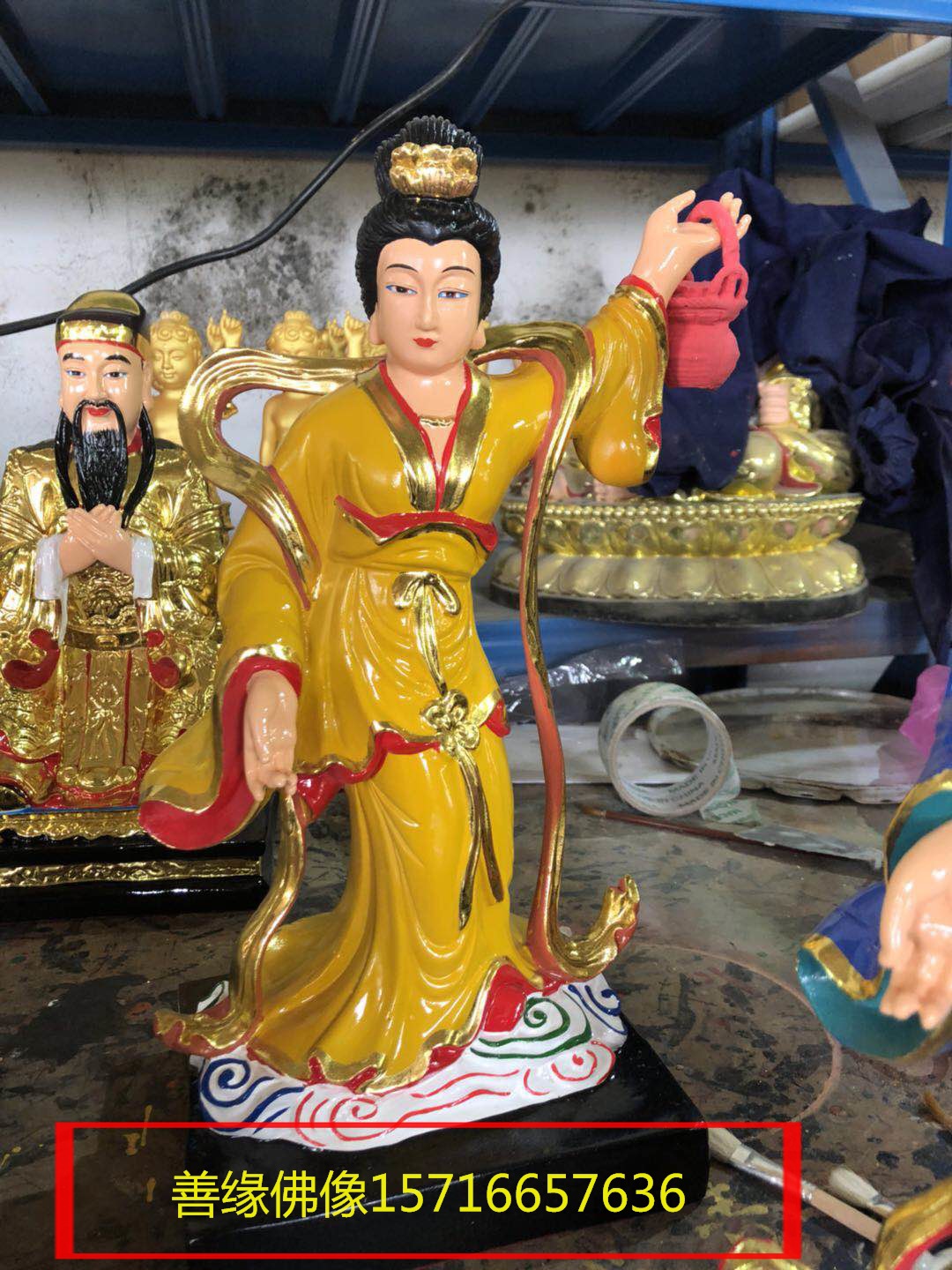 树脂玻璃钢蚕神娘娘神像虫蝗奶奶神像图片河南佛像厂直销