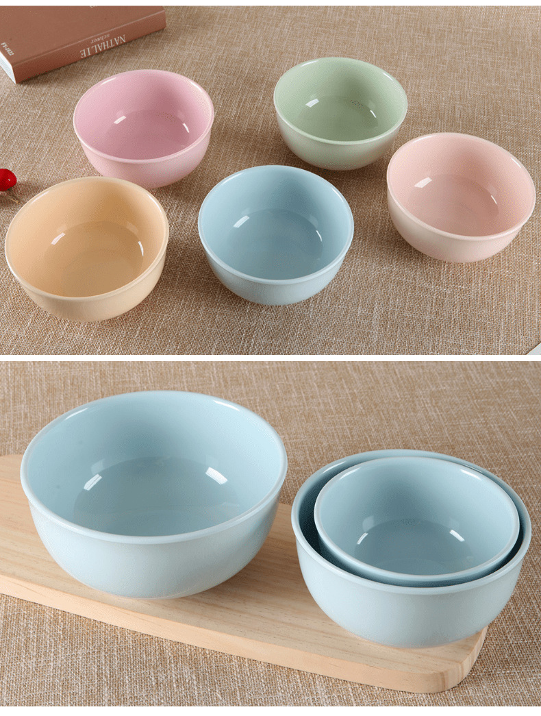 北欧风简约6寸汤碗大沙拉碗防烫饭店餐厅家用泡面碗仿瓷学生餐具-阿里