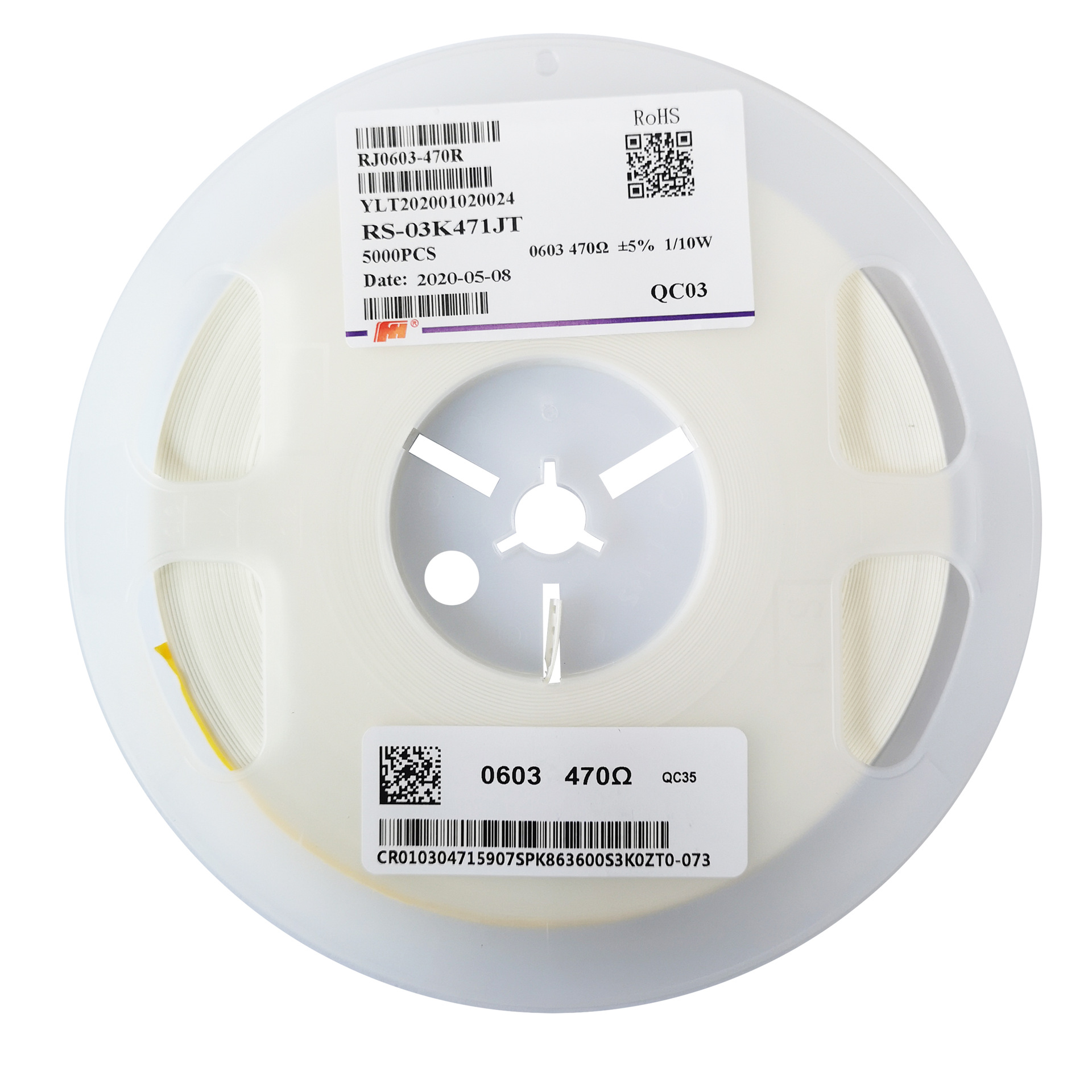 风华正品贴片电阻 1/10w 1608 0603 470r 5% 专注电子元器件配单