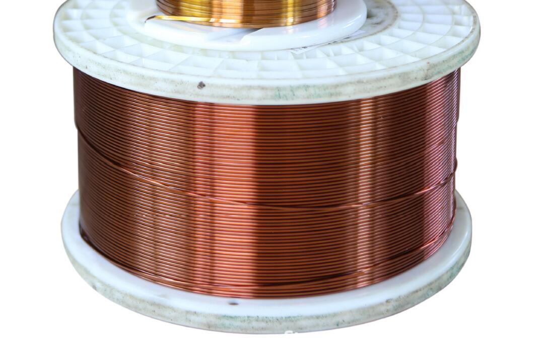 自粘漆包扁铜线 扁线 耐高温180/220度 非直焊热风自融漆包扁线