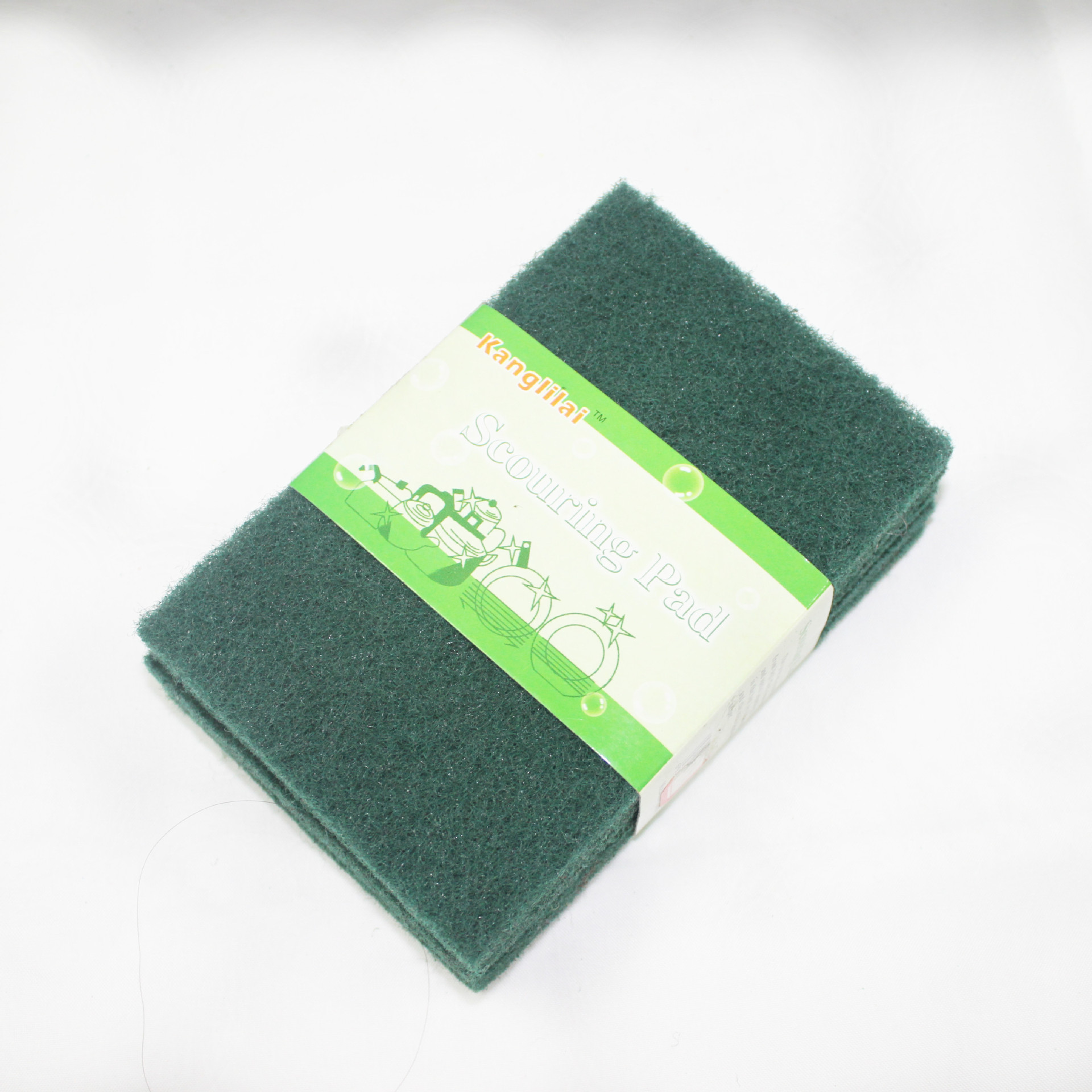 Double-Sided Thickened Cleaning Cloth Stain Removal Dark Green Scouring Pad Kitchen Cleaning Supplies Scouring Pad Factory Wholesale One Piece Dropshipping