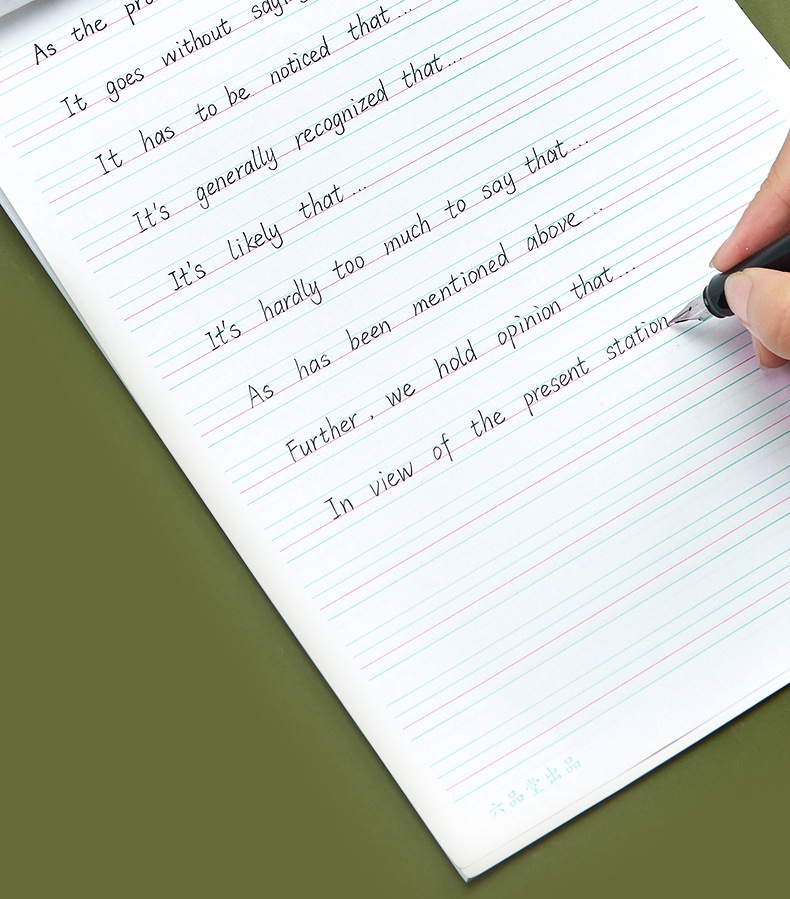 英语本小学生3-6年级初中生大本子练习薄单词默写本四线三格英文