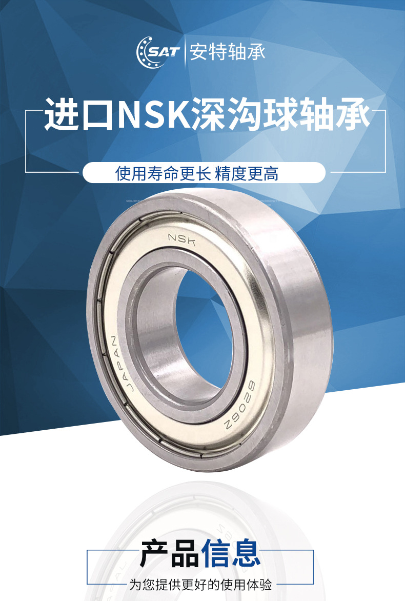 进口nsk轴承 6302 6303 6304 6305 6306 6307 ddu zz水泵电机轴承